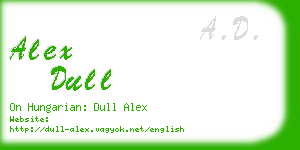 alex dull business card